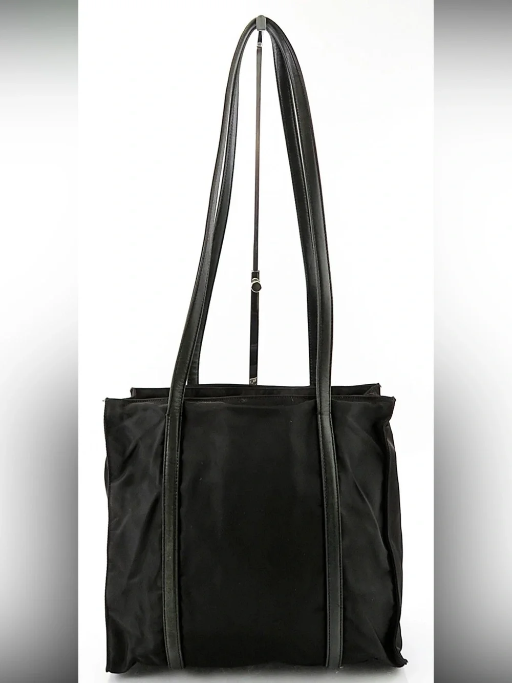 Prada Black Nylon Double-Handle Tote